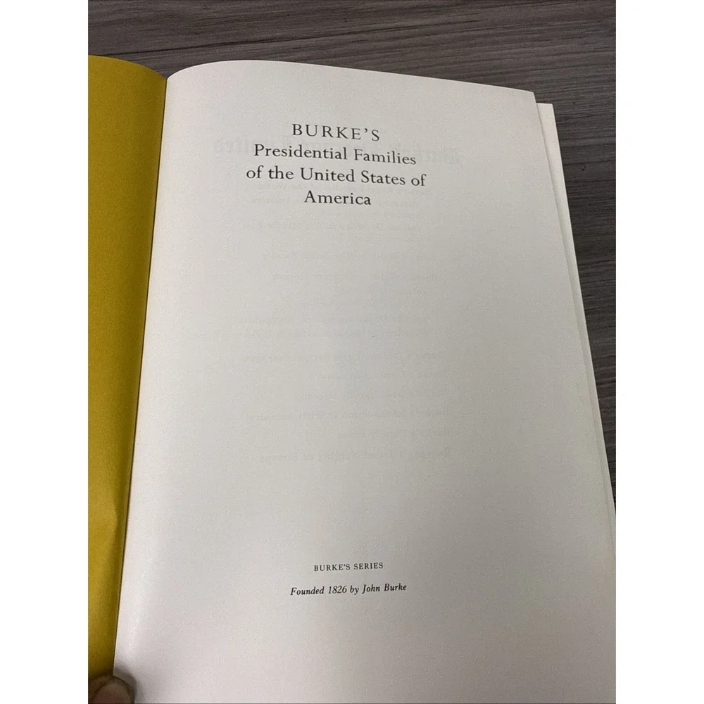 Burke's Presidential Families of the United States of America Book 2nd Ed.‎ 1981